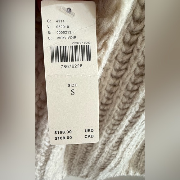 Pilcro Cream Sweater with Yellow Flower - Picture 7 of 8